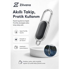 Zilvana Mini Kayıp Önleyici Takip Cihazı Uyumlu Anahtarlık Evcil Hayvan Bulucu Airtag