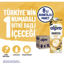 Alpro Barista Yulaf Sütü 8x1 L Vegan Laktozsuz Bitkisel Bazlı