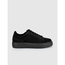 Cabani Siyah Süet Hakiki Deri Erkek Sneaker