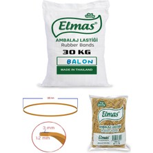 Kafem 180 x 3 mm Elmas Ambalaj Lastiği 30 Paket x 1000 Gram (Koli)