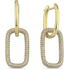 Merano Design Iç Içe Gold Küpe
