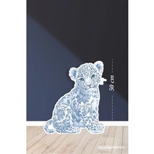 Neşeli Günlerim Safari Mavi Leopar Temalı 50 cm Ayaklı Pano Konsept | Tasarım | Kapı | Oda | Dekor