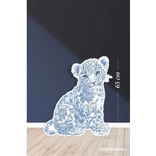 Neşeli Günlerim Safari Mavi Leopar Temalı 65 cm Ayaklı Pano Konsept | Tasarım | Kapı | Oda | Dekor