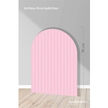 Neşeli Günlerim Pembe Çizgili Ayaklı Pano Arka Fon 70 cm | Tasarım | Kapı | Oda | Dekor