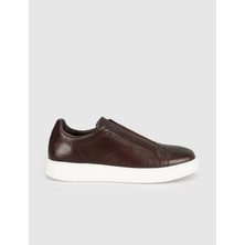 Cabani Kahverengi Hakiki Deri Erkek Casual Sneaker