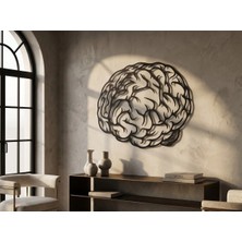Mova Dizayn Modern Metal Beyin ve Sağlık Temalı Duvar Tablosu Soyut Doktor Klinik Ofis Salon Duvar Dekoru