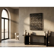 Mova Dizayn Modern Metal Soyut Spiral Desenli Duvar Tablosu Dikdörtgen Geometrik Salon Ofis Duvar Dekoru