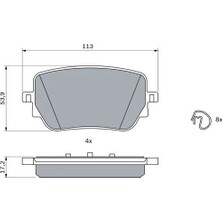 Bosch Fren Balatası Arka Mercedes W177 V177 W247 C118 X118 H247 X247