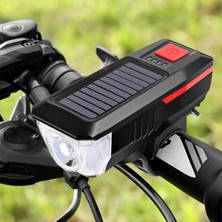 Carub Çok Fonksiyonlu Bisiklet Far ve Siren IPS6 | Çakar Fener, Alarm, Kornalı, Güneş Enerjili ve Şarjlı