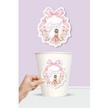 Neşeli Günlerim Peri Kızı Temalı Doğum Günü Seti Sticker (Etiket) 20 'li