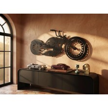 Mova Dizayn Chopper Motosiklet Tasarımlı Metal Duvar Tablosu