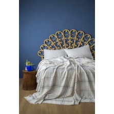 Apricitas Home Fern Indigo Çift Kişilik Tek Pike