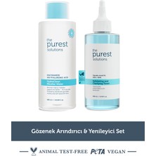The Purest Solutions Gözenek Arındırıcı& Yenileyici Set: Micellar Makyaj Temizleme Suyu 400ml& Glikolik Asit Tonik 200ml