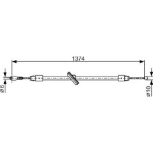 Bosch Fren Halatı On Mercedes Sprınter B906 . Vw Crafter 30-35-50 1374MM