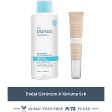 The Purest Solutions Doğal Görünüm Seti: Micellar Makyaj Temizleme Suyu 400ML & Bb Krem Spf 50+ 40ML