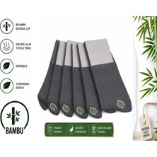 Abani Classic 6 Çift Çorap Füme Dikişsiz Bambu Terletmez Premium Mevsimlik Lüks Erkek Çorap
