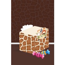 Neşeli Günlerim Safari Pastel Teması Kutu - Mini Hediyelik ( Şeker, Sakız, Draje, Mini Oyuncak ) 5X5X5 cm *8'li Paket