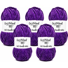 Kadife El Örgü Ipliği Soft Chenille Bulky 5'li Paket, 5X100 Gr. 120 Mt. %100 Mikro Polyester