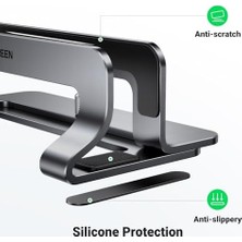 Dikey Bilgisayar Standı, Çift Yuvalı Ayarlanabilir Alüminyum Laptop Standı, MacBook Air/pro, Windows Dizüstü Bilgisayarlar, 13-17 Inç Laptoplar ile Uyumlu Masaüstü Tutucu – 20471