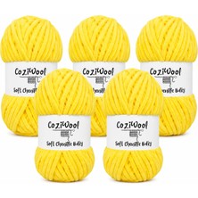 Kadife El Örgü Ipliği Soft Chenille Bulky 5'li Paket, 5X100 Gr. 120 Mt. %100 Mikro Polyester