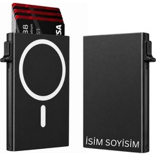 Magsafe Uyumlu Mekanizmalı Kartlık - Hediye Kutulu - Rfıd Korumalı - Slim ve Minimalist