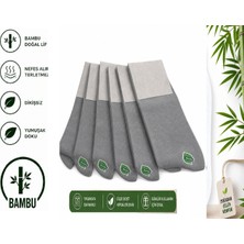 Abani Classic 6 Çift Çorap Gri Dikişsiz Bambu Terletmez Premium Mevsimlik Lüks Erkek Çorap