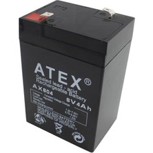 Atex 6 Volt 4 AH Işıldak Aküsü (70*48*101 Mm)