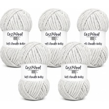 Kadife El Örgü Ipliği Soft Chenille Bulky 5'li Paket, 5X100 Gr. 120 Mt. %100 Mikro Polyester