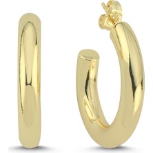 Merano Design Half Gold Küpe