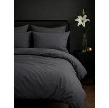 Tabu Home %100 Pamuklu Düz Boya Stone Grey Çift Kişilik Nevresim Seti