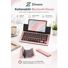 Zilvana Brivona Katlanabilir Bluetooth Klavye Telefon/tablet Standlı Taşınabilir