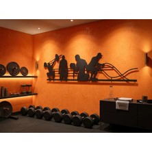 Mova Dizayn Dekoratif Metal Duvar Tablosu Fitness Gym ve Spor Salonlarına Özel Tasarım