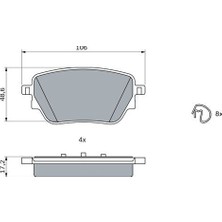 Bosch Fren Balatası Arka Mercedes W177 V177 W247 C118 X118 H247 X247