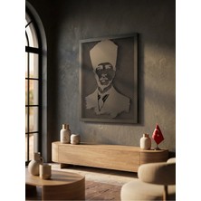 Mova Dizayn Mustafa Kemal Atatürk Silüeti Portresi Tasarımlı Dekoratif Metal Duvar Tablosu