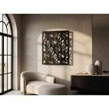Mova Dizayn Modern Metal Soyut Geometrik Kristal Desenli Duvar Tablosu Kare Salon Ofis Duvar Dekoru
