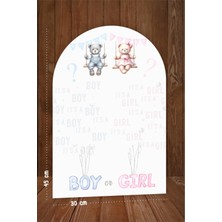 Neşeli Günlerim Cinsiyet Tahmin Panosu Balonlu, Kız Mı Erkek Mi, Boy Or Girl- 45 cm Ayaklı Pano