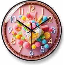 Armasse Candy Dream Dekoratif Duvar Saati – Pastel Renkli Şeker Temalı Modern Salon Saati