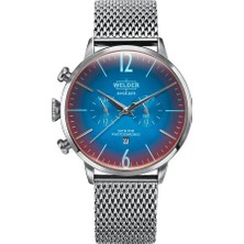 Welder WWRC403 45 mm Erkek Kol Saati Metal Kordon Mavi Kadran 5 ATM Suya Dayanıklı
