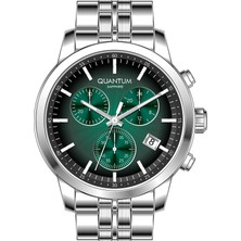 Quantum PWG1008BS.370 Quartz Çelik Gri Yeşil Kadran Safir 45 mm Erkek Kol Saati