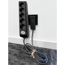 Gündüz Elektromarket Ultra Ince Fişli Uzatma Kablosu 5’li Anahtarlı (1,5m)Dar Alanlar Için Şık ve Pratik Çözüm!