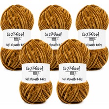 Kadife El Örgü Ipliği Soft Chenille Bulky 5'li Paket, 5X100 Gr. 120 Mt. %100 Mikro Polyester
