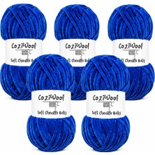 Kadife El Örgü Ipliği Soft Chenille Bulky 5'li Paket, 5X100 Gr. 120 Mt. %100 Mikro Polyester