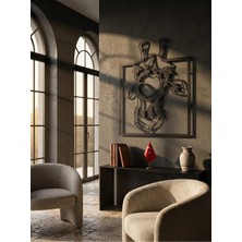 Mova Dizayn Desenli Zürafa Tasarımlı Hayvan Figürlü Metal Dekoratif Modern Duvar Tablosu Ev ve Ofis Için