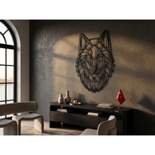Mova Dizayn Desenli Bozkurt Tasarımlı Hayvan Figürlü Metal Dekoratif Modern Duvar Tablosu Ev ve Ofis Için