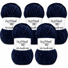 Kadife El Örgü Ipliği Soft Chenille Bulky 5'li Paket, 5X100 Gr. 120 Mt. %100 Mikro Polyester