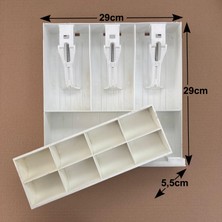 Saypos Hafif Kusurlu Gizli Evrak Hazneli 3 Kağıt Para 8 Bozuk Para Gözlü Çekmece Içi Para Bölmesi 29X29X5,5CM