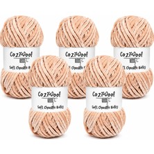 Kadife El Örgü Ipliği Soft Chenille Bulky 5'li Paket, 5X100 Gr. 120 Mt. %100 Mikro Polyester