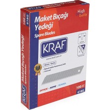 Kraf 100LÜ (1 Kutu) Maket Bıçağı Yedeği Geniş
