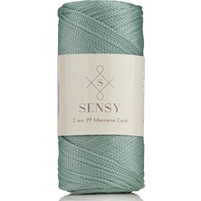 Sensy Premium Polyester Makrome İpi 2 mm Adaçayı Renkli 200 gr %100 PoliPropilen Malzeme
