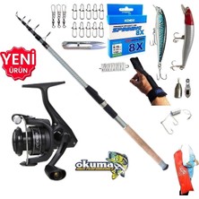 Okuma Revenger RV-3000A 270CM 60-120GR Carbo-X Tele Maket Balık Spin Olta Takımı Seti